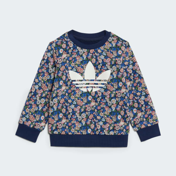 Blauw adidas Originals x Liberty London Setje Kids