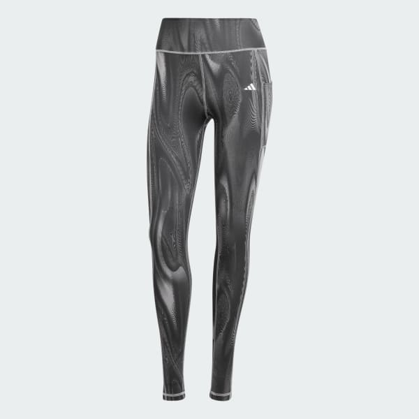 Grey Optime Full-Length Print Leggings