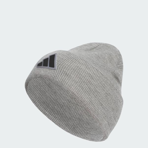 adidas Postseason Wide Cuff Fold Beanie - Grey | Free Shipping