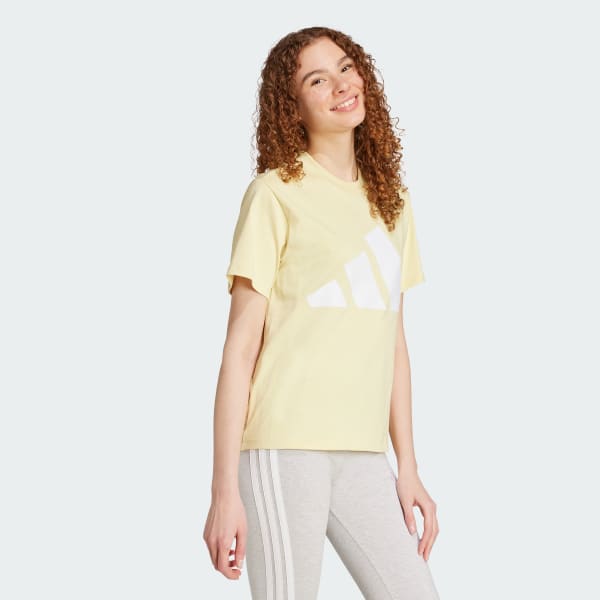 Amarillo Playera de algodón Essentials con logo grande