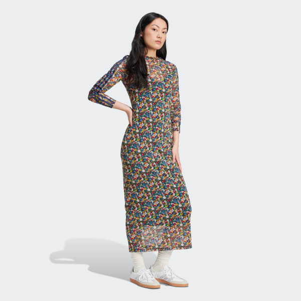 Mehrfarbig Liberty London Mesh Maxikleid