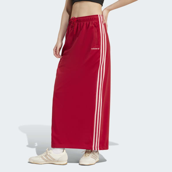 adidas originals 赤 タイトスカート ジャージ ロングスカートS アディダスオリジナルス adidas オリジナルス レッド タイト