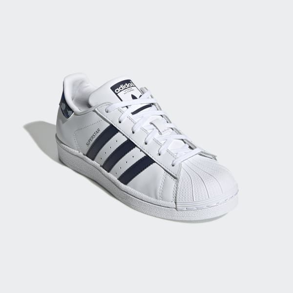 adidas superstar white and navy
