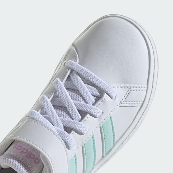 adidas Kids Grand Court Court Elastic Lace and Top Strap Shoes