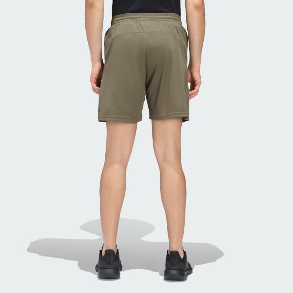 Green TRAIN ESSENTIALS LOGO SHORTS