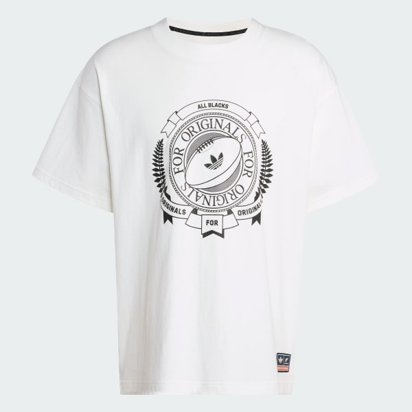Blanc T-SHIRT GRAPHIQUE AMPLE ADIDAS ORIGINALS & ALL BLACKS SS