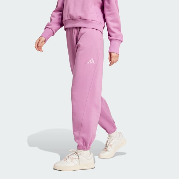 adidas ALL SZN Fleece Loose Pants - Purple | Free Shipping