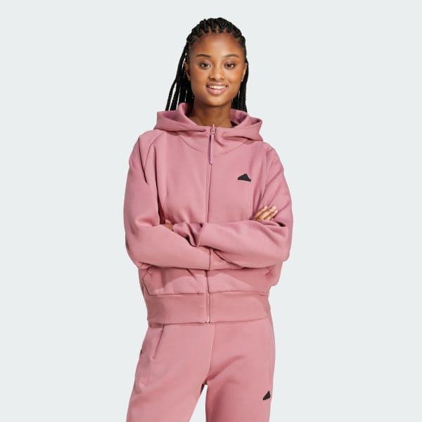 Adidas Zne Chaqueta Rosa Adidas Mujer Adidas Full-Zip Hooded