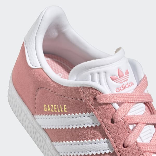 Girls Gazelle Glow Pink and Cloud White Shoes | adidas UK
