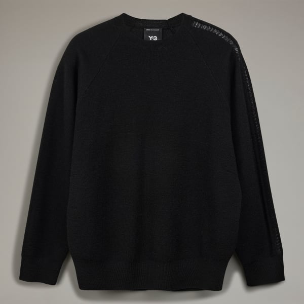 Y-3 LOGO KNIT CREW SWEATSHIRT