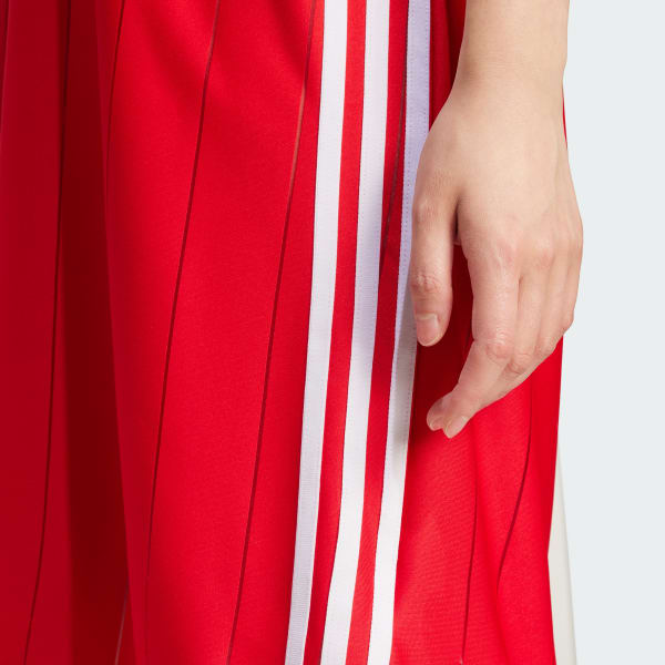 adidas Adicolor 3-Stripes Pinstripe Dress - Red | adidas