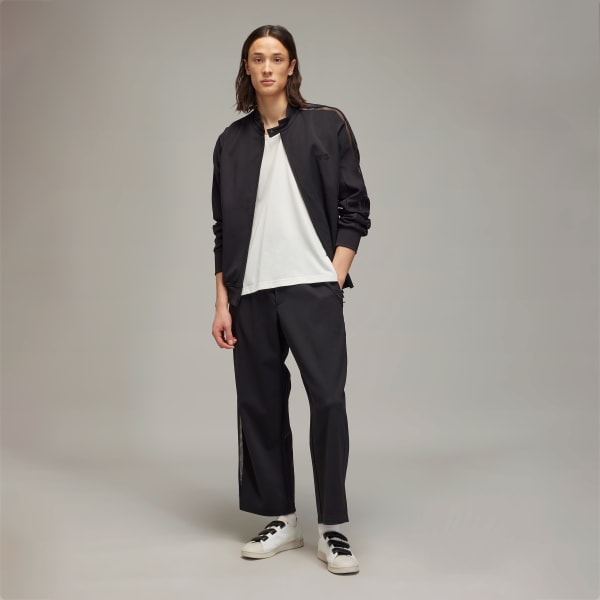 Black Y-3 Mesh Stripes Track Pants