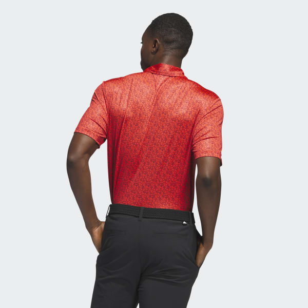 Red Ultimate365 Allover Print Golf Polo Shirt