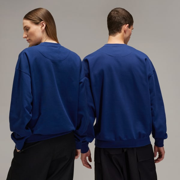 adidas Y-3 Graphic Crew Sweater - Blue | Free Shipping with