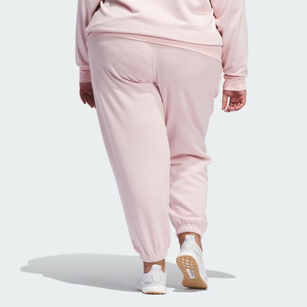 adidas ALL SZN Fleece Loose Pants (Plus Size) - Pink | Free