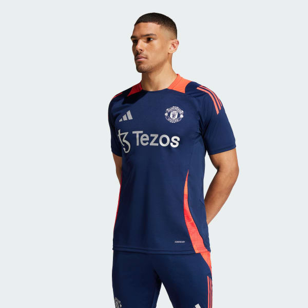 adidas Manchester United Tiro 24 Training Jersey Blue adidas Singapore