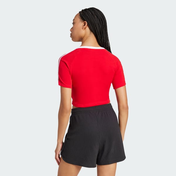 Rot 3-Streifen Baby T-Shirt