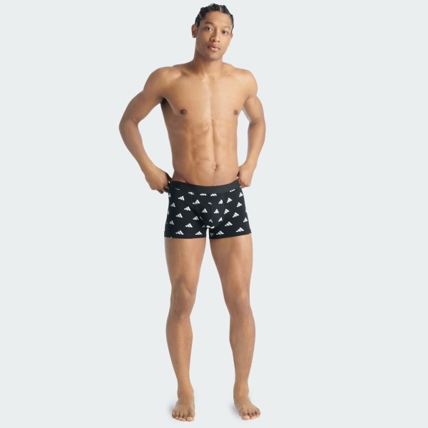 Schwarz Active Flex Cotton Boxershorts, 3er-Pack – Unterwäsche