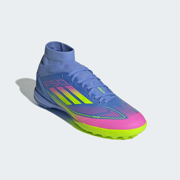 adidas F50 League Mid-Cut Turf Soccer Shoes - Blue | Free Shipping