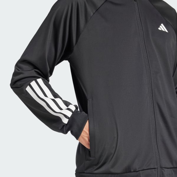 adidas Club Tennis 3-Stripes Knitted Jacket - Black | Free
