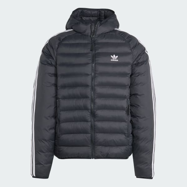 Schwarz Padded Hooded Puffer Jacke