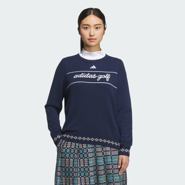 ブルー 【ゴルフ】フルファッション クルートップス