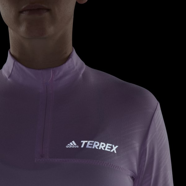 Purple Terrex Multi Half-Zip Long-Sleeve Top L6392
