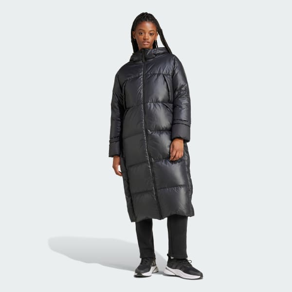 Adidas Big Baffle Down Coat Black XL Womens Originals Jackets