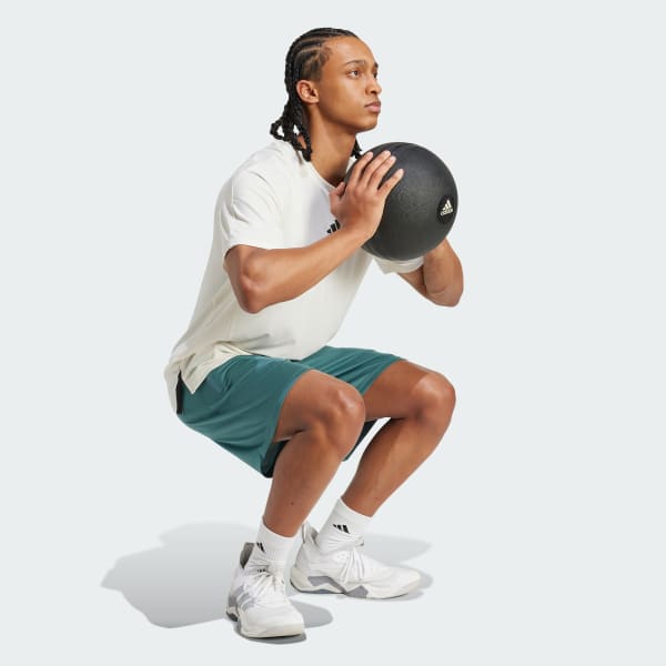 Green Train Essentials Logo Training Shorts