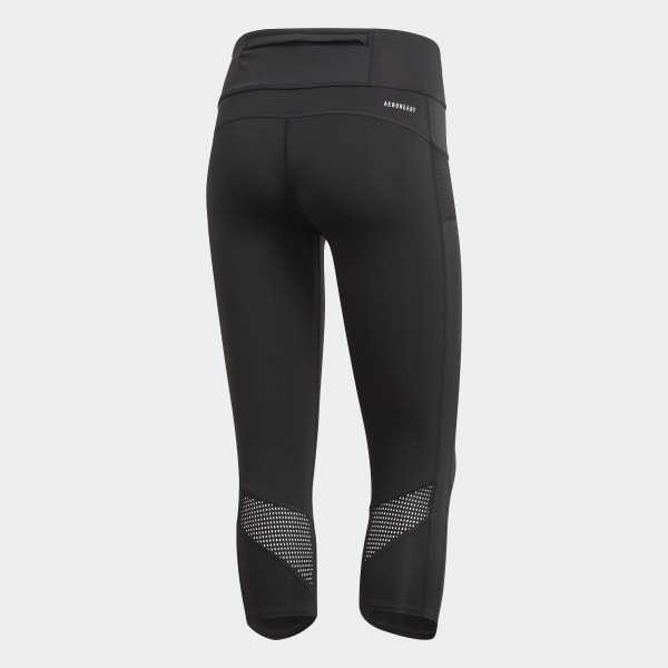 Black OWN THE RUN 3/4 TIGHTS