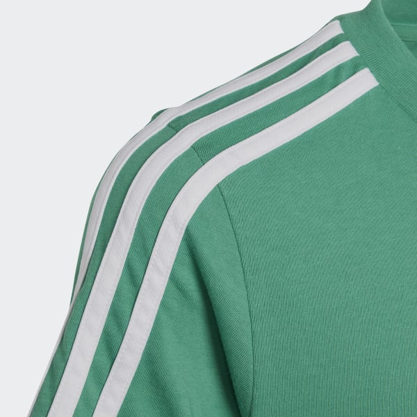 Groen Essentials 3-Stripes Katoenen T-shirt