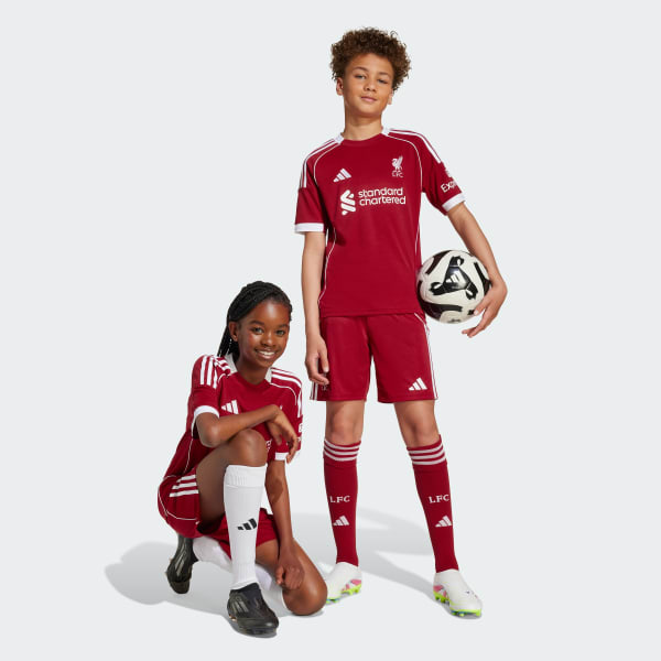 Rot Liverpool FC 25/26 Kids Heimshorts