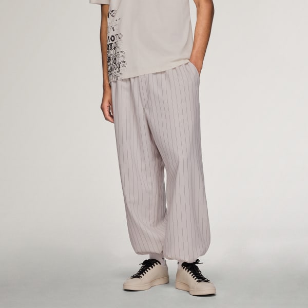 Wit Y-3 SPORT UNIFORM PINSTRIPE TRAININGSBROEK