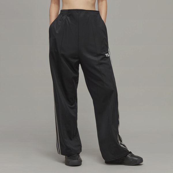 adidas Y-3 Firebird Wide-Leg Track Pants - Black, Women's Lifestyle