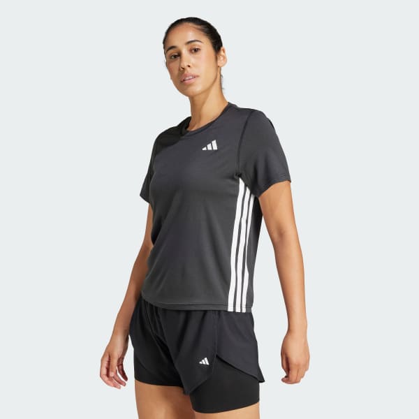 Preto Camiseta Treino Essentials 3-Stripes