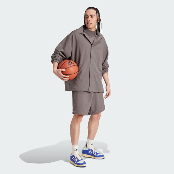 Brown adidas Basketball Coach Jacket