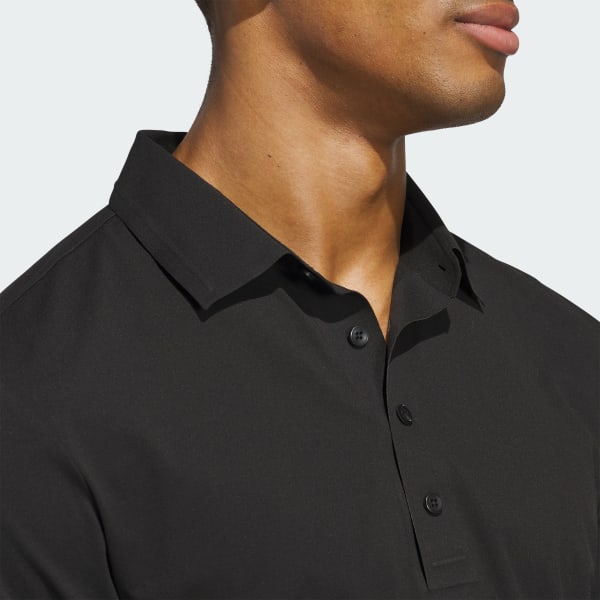 adidas Ultimate365 Twistknit Tour Polo Shirt - Black | Free