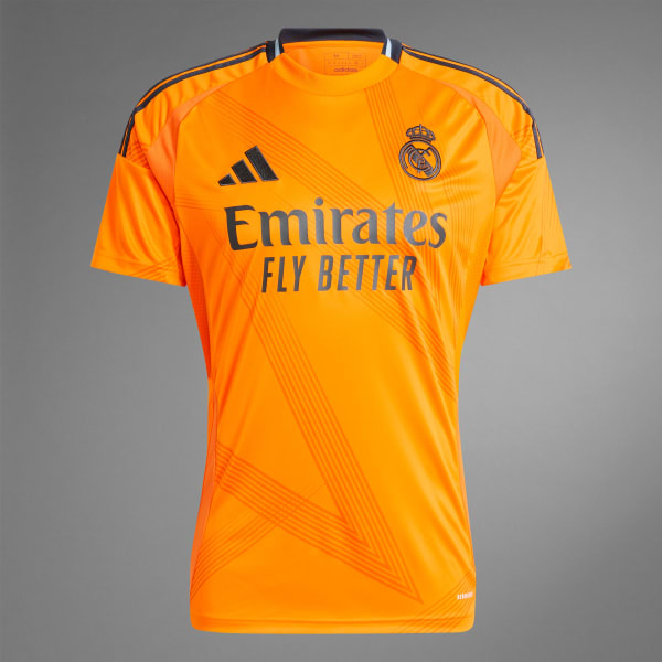 adidas Real Madrid 24/25 Away Jersey - Orange | Free