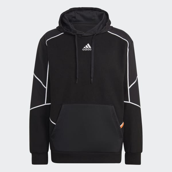 Zwart Essentials Reflect in the Dark Polar Fleece Hoodie D9347