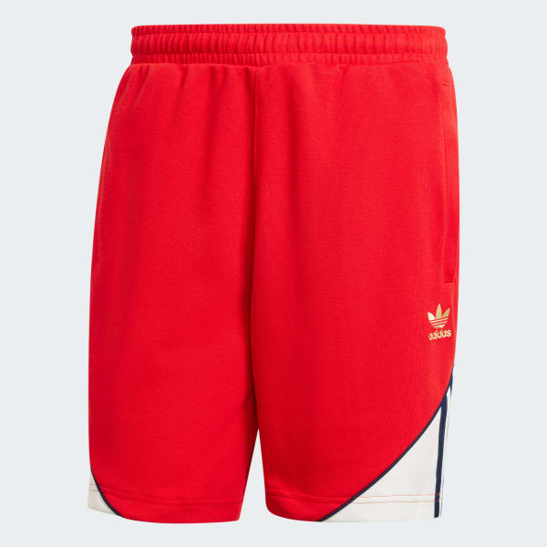 White Colorblocked SST Shorts