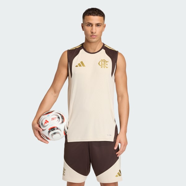 Bege Camisa Treino Sem Mangas TIRO26 Competition CR Flamengo