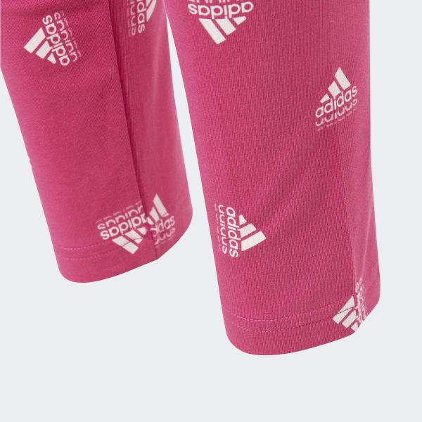 Rosa Mallas de Algodón Estampadas Brand Love Corte Medio