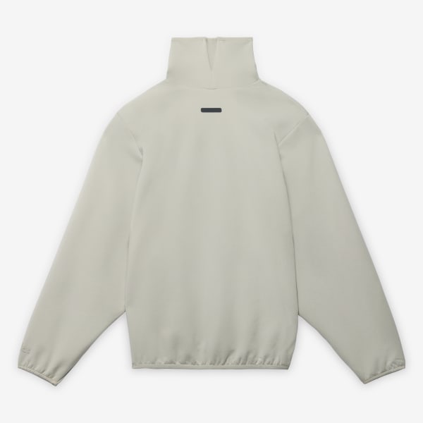 Beige Fear of God Athletics Suede Fleece Mock Neck