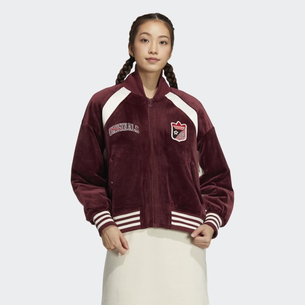 Burgundy 안티 유니버시티 패디드 재킷