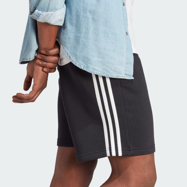 Men\'s US 3-Stripes | - Lifestyle | adidas adidas Essentials Black Shorts Fleece