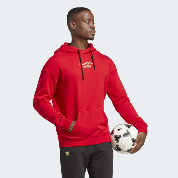 Rouge Sweat-shirt à capuche Manchester United Chinese Story