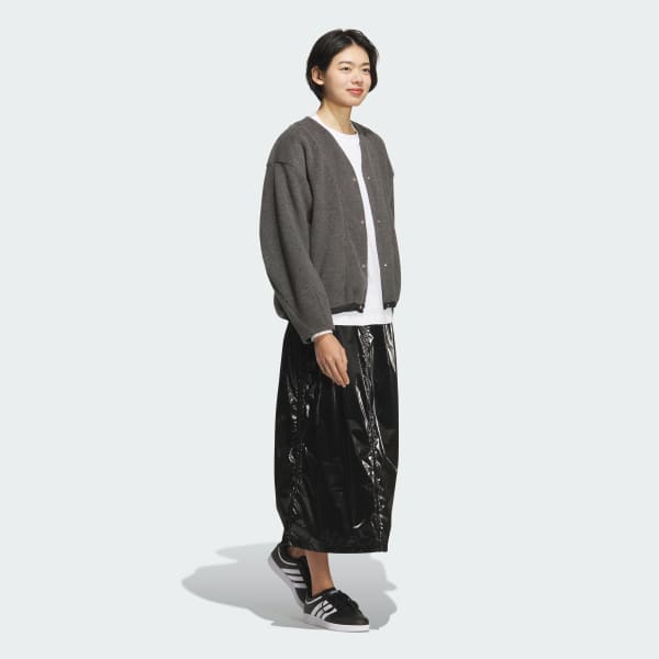 グレー リュクスフロー オールデイズ ルーズフィット シャギー ニット カーディガン