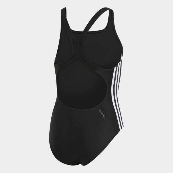 Sort Athly V 3-Stripes badedragt