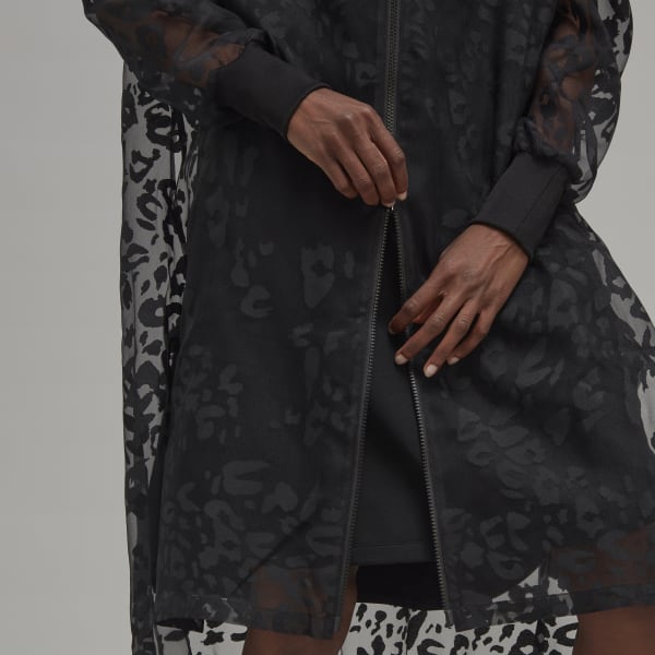 Negro Vestido Sheer Leopardo RB325