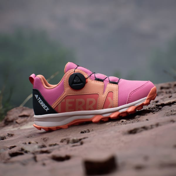 Roze Terrex Agravic BOA Trail Running Schoenen Kids